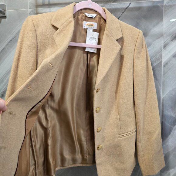 NWT Talbots 100% Camel Hair suit with skirt, size 4P - Picture 6 of 15